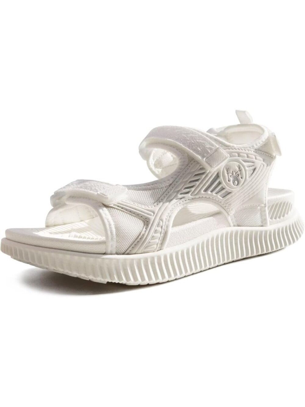 Women's White Walking Sandals Summer Hiking Sport Recovery Chunky Cushion Shoe